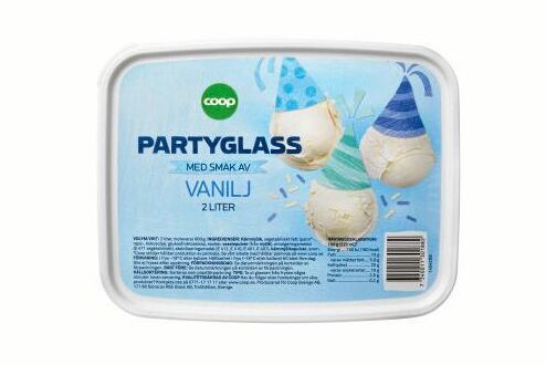 Coops partyglass innehåller palmolja.