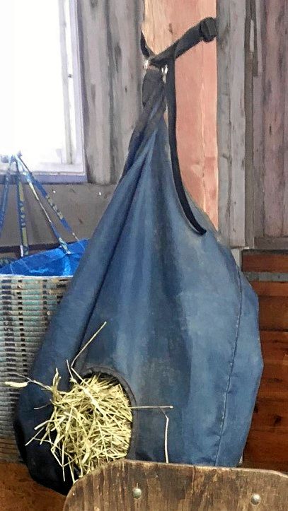 Godis hos frisören. Agnes får lite hö att äta.