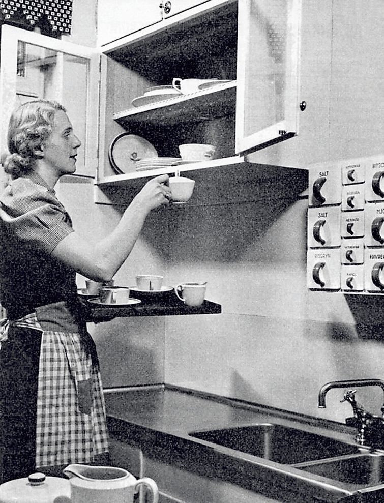 1930-talsköket fick bättre förvaringsmöjligheter.