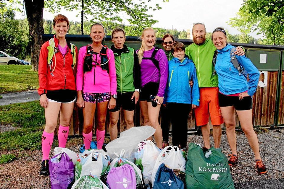 I Sundsvall hittades massor av skräp. Lyckan efter ploggingen var stor.