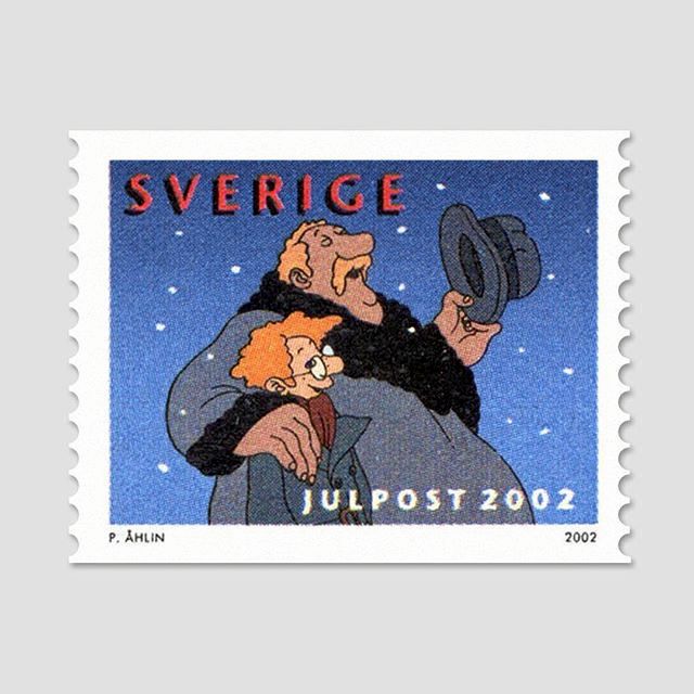 Julfrimärke av Per Åhlin 2002