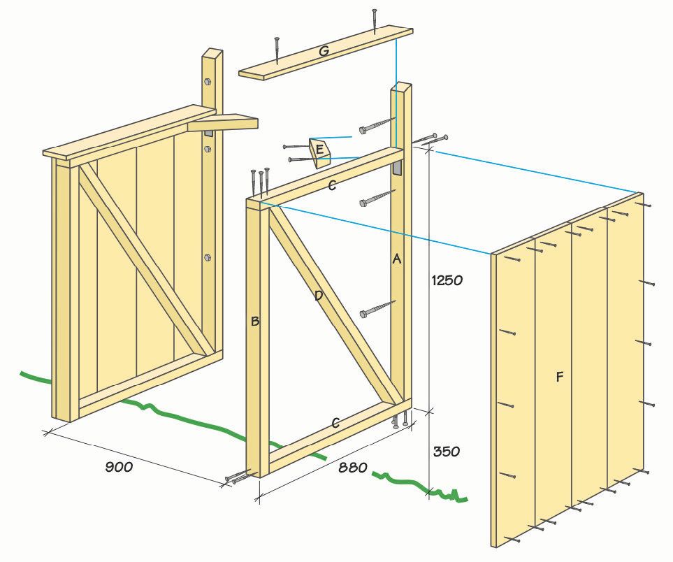 Ritning att utgå ifrån. Anpassa duschen efter platsen och huset.