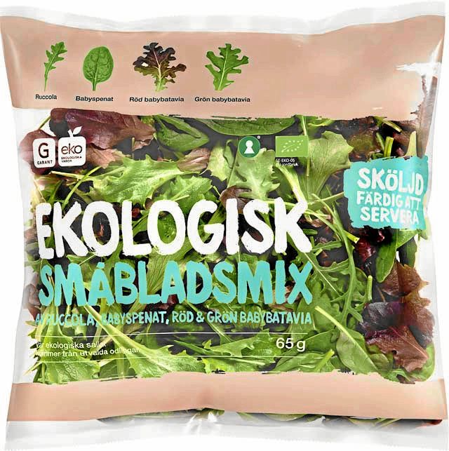 Färdigsköljd sallatsmix är också en storsäljare, datummärkt och i olika storlekar som passar olika stora hushåll.