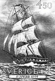 AMERIKABÅTEN. Superb hette fartyget som tog Peter Cassel till Amerika. Båten hamnade sedermera på frimärke.