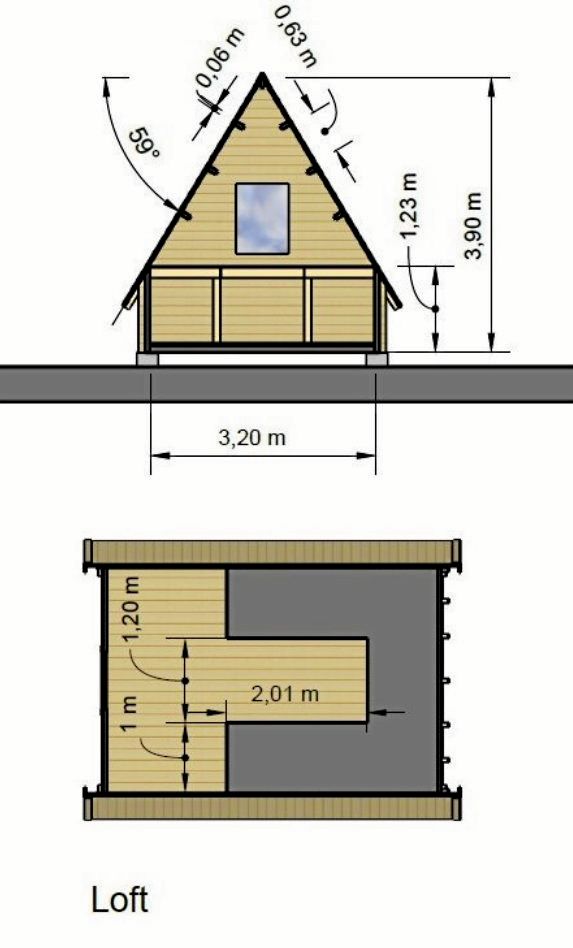 I kontaktpunkten mellan vägg och tak kan britsar fästas.