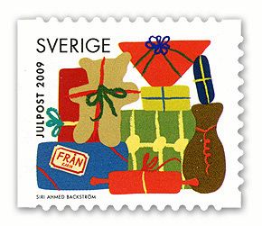 Julfrimärke av Siri Ahmed Backström 2009