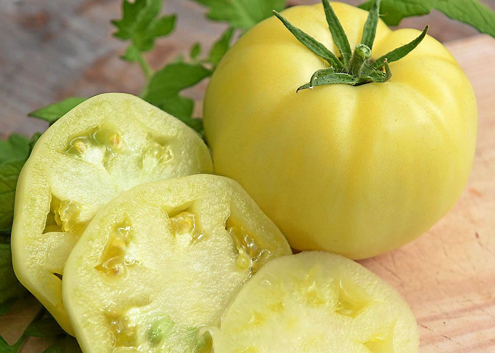 White wonder heter denna citronbleka bifftomat som säljs på .