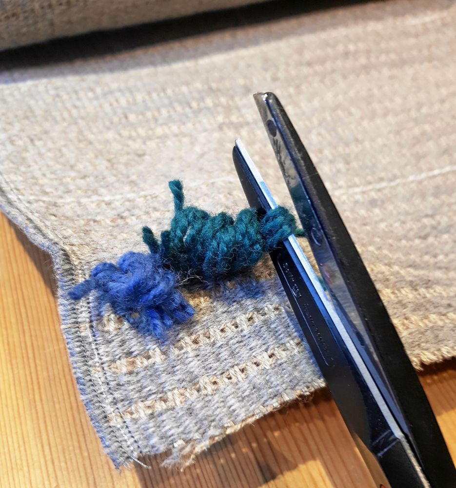 Klipp en rad i taget.