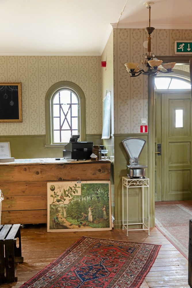 Eftersom hotellet är K-märkt så fick behålla sin originalfärgsättning i grönt vid renoveringen.