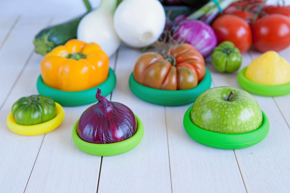 Fiffiga silikonlock till allt från äppelhalvor till lök.