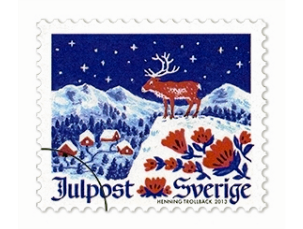Julfrimärke av Henning Trollbäck 2013