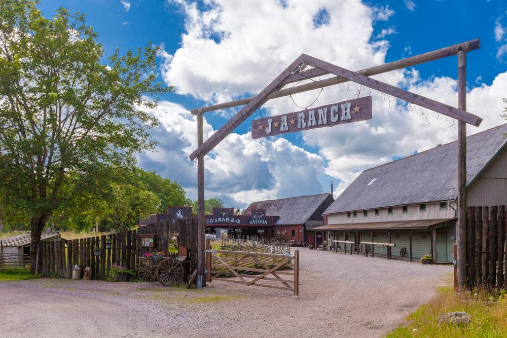 Vägen in genom vilda västern-porten.