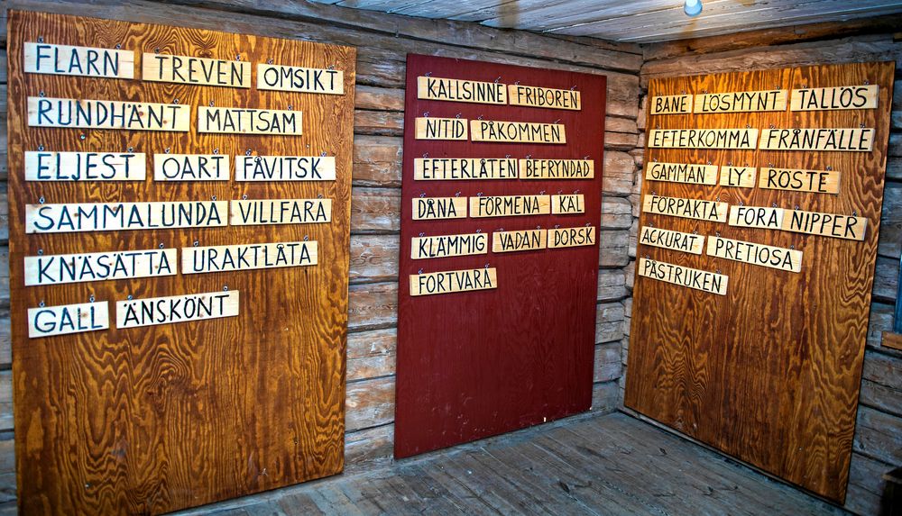 Titta in på ordmuseet som har väggarna fulla med gamla ord.
