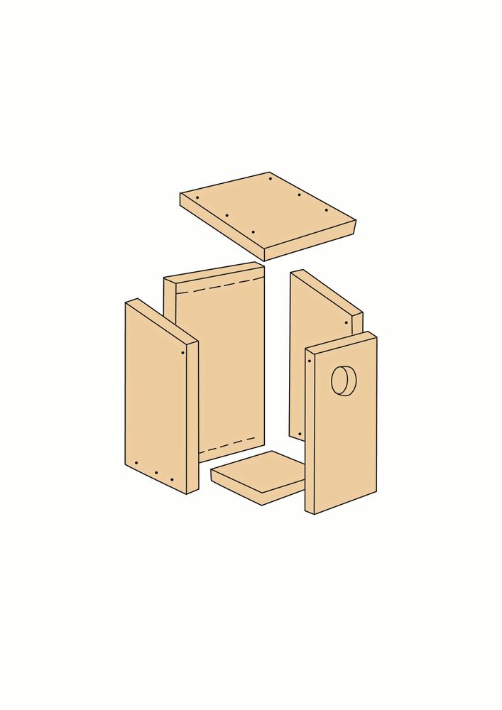 Mät och markera var spikhålen ska vara innan du spikar ihop dem.
