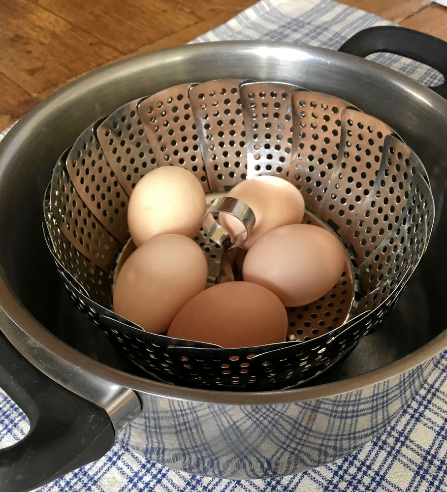 En gammaldags ånginsats passar perfekt i grytan.