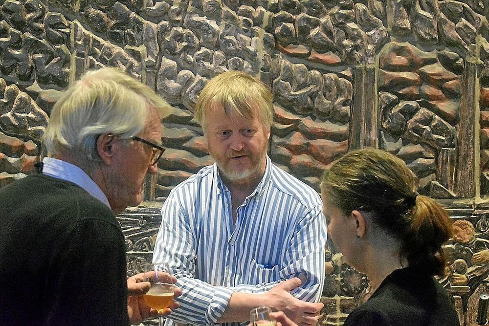 Bosse Bergenståhl från Lundabryggeriet gillade att prata med med besökarna i lördags.