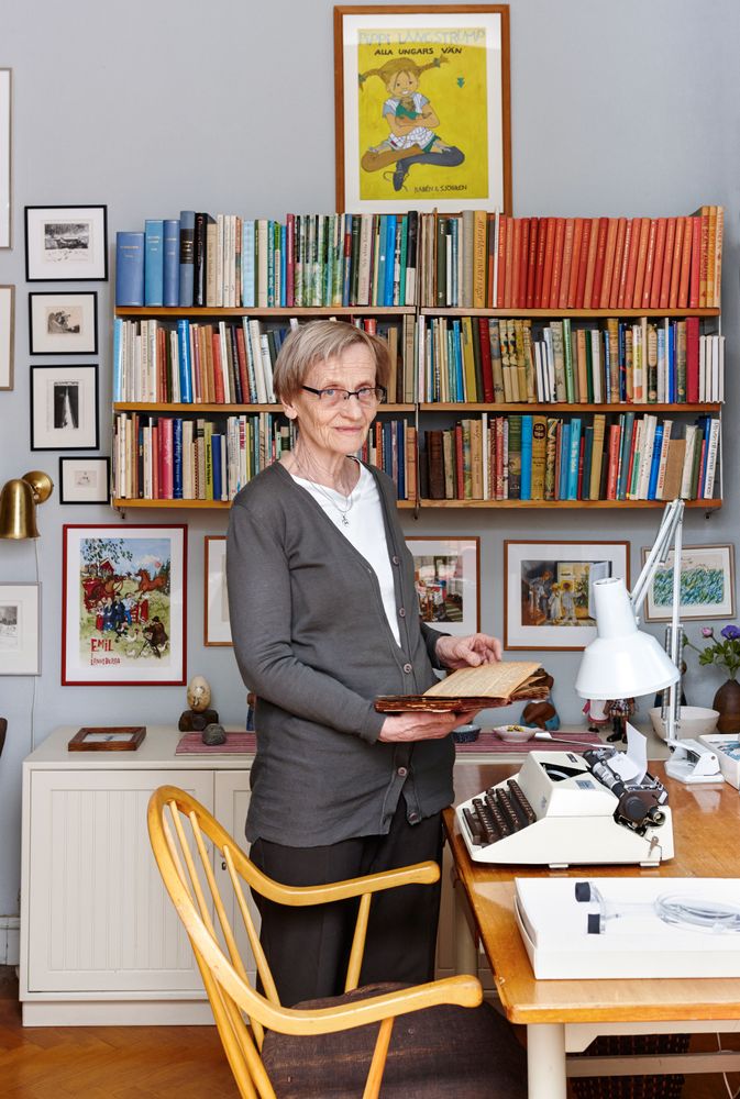 Karin Nyman i sitt barndomshem. Här skapade Astrid bland annat böckerna om Pippi. Första boken utkom 1945.