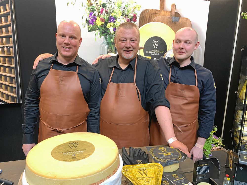 Mattias Norberg, Thomas Rudin och Jonatan Karlsson är alla ostälskare på Västerbottensost.