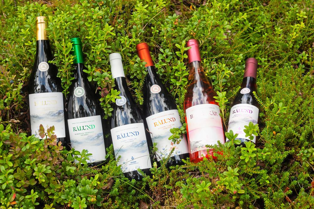 Idunns viner på parad. Eftersom de inte är gjorda på druva inte lika lätta att hitta på Systemet. Kika i hyllan med spritdrycker.