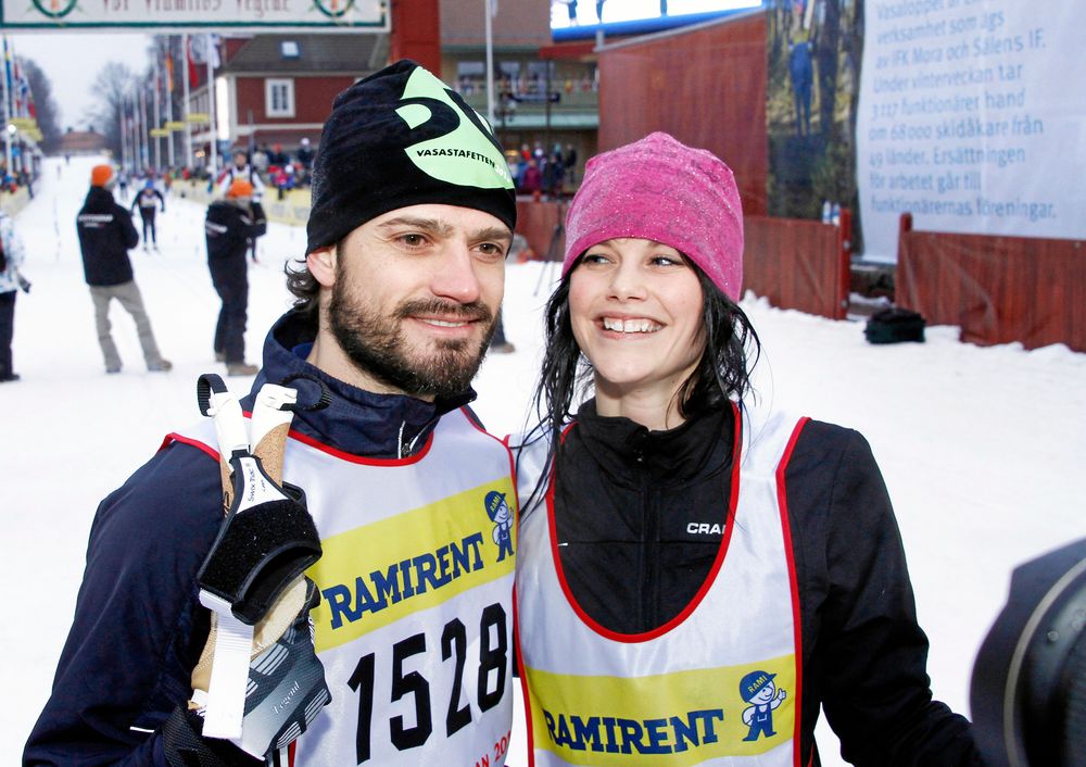 Prins Carl Philip och prinsessan Sofia i Stafettvasan 2014.