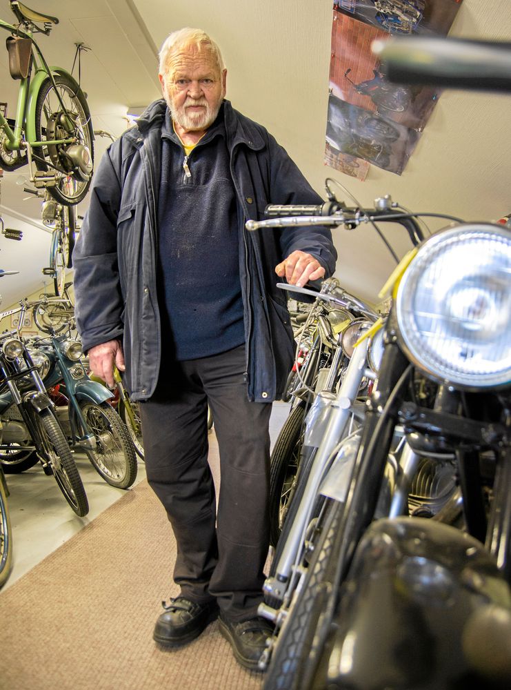 I Kurt Främst museum samsas 85 mopeder och 40 motorcyklar om utrymmet.