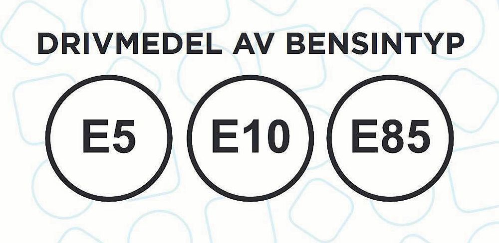 Bensinsymboler är runda.