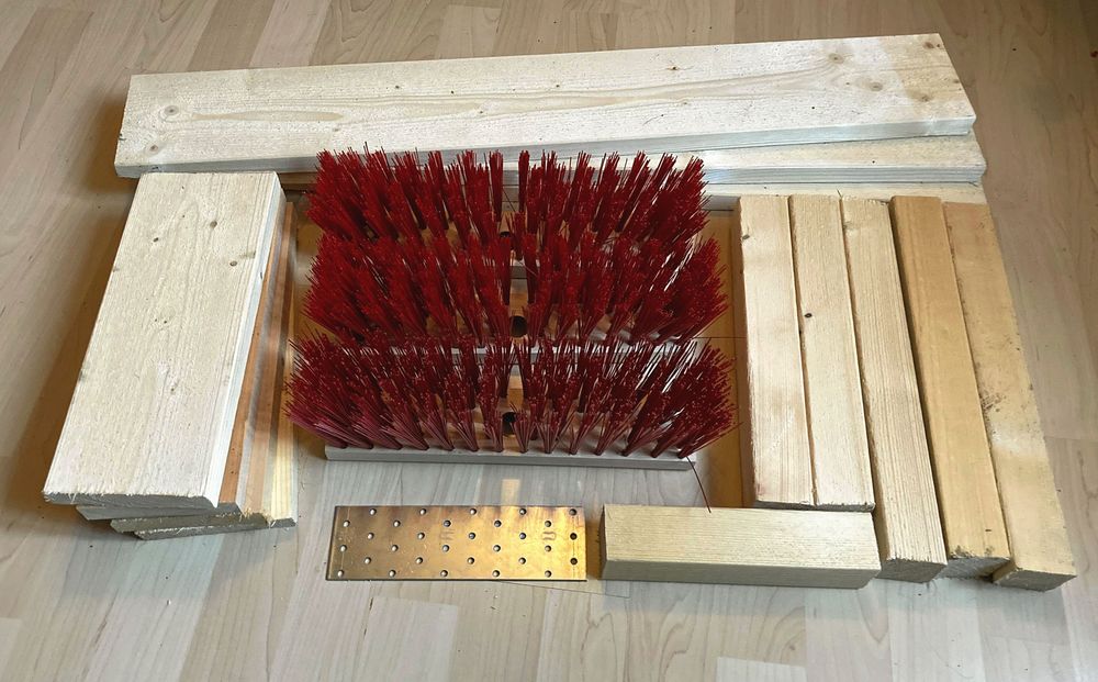 Materialet som behövs för bygget.