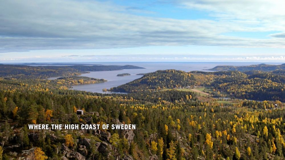 Mäktiga drönarbilder i filmen om Höga Kusten.