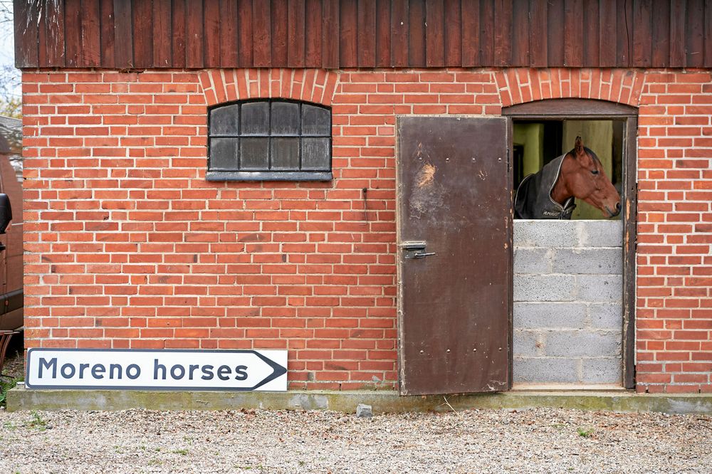 Egen hovslagarsmedja i det vackra stallet på gården.