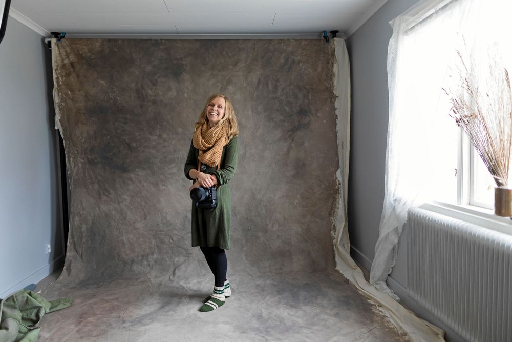 I bland måste ändå bilder tas inomhus, i Marias studio.