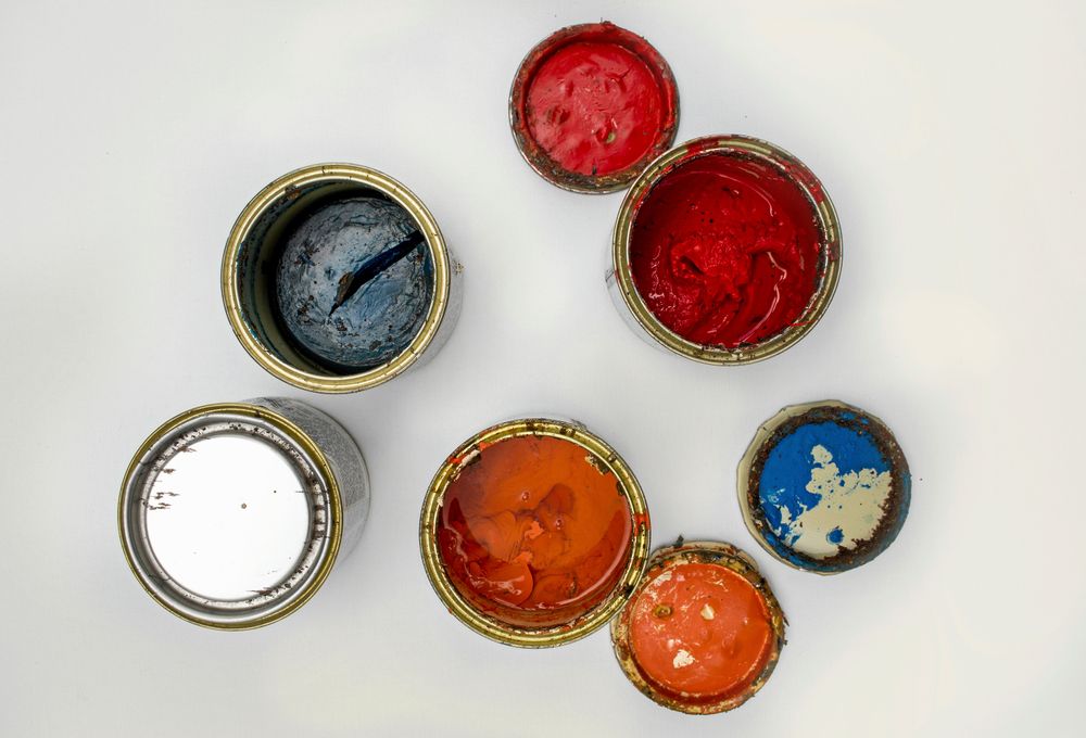 Skräckexempel. Här är det inte färg längre, bara färgkakor.