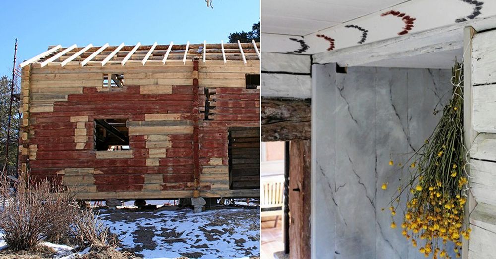 Huset var fyllt med bråte och värdefulla byggdelar om vartannat. Varggallret i fönstret är sparat och väntar på en plats så småningom.