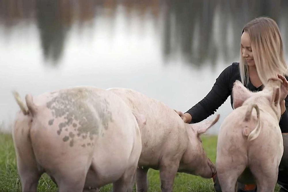 Till vardags jobbar Emilia Nilsson på sin familjegård som grisbonde och ekonomiassistent.