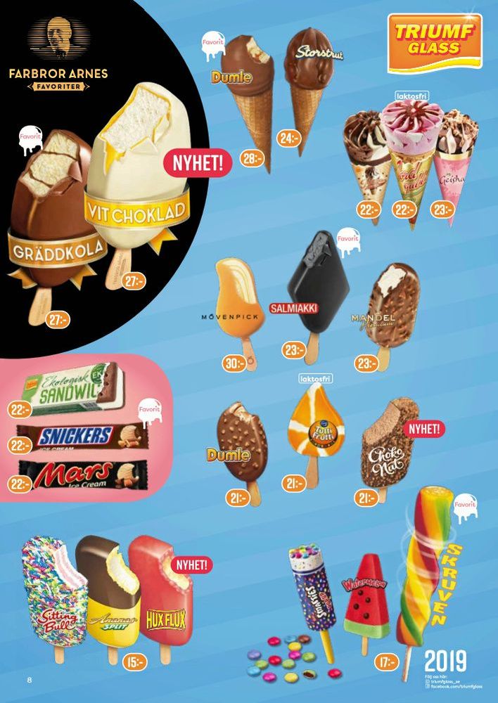 Många pinnglassar och strutar innehåller palmolja.