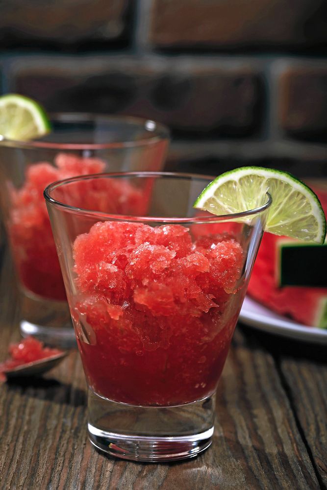 Melon och lime i svalkande slush.