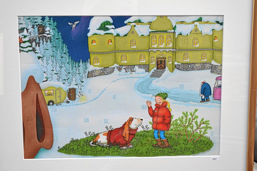 2012 Mysteriet på Greveholm, SVT, handlade om nyinflyttade familjen konstakt med spöken. Kalendern fick mycket kritik före sina inslag av ockultism. Tecknare: Peter Nyrell.