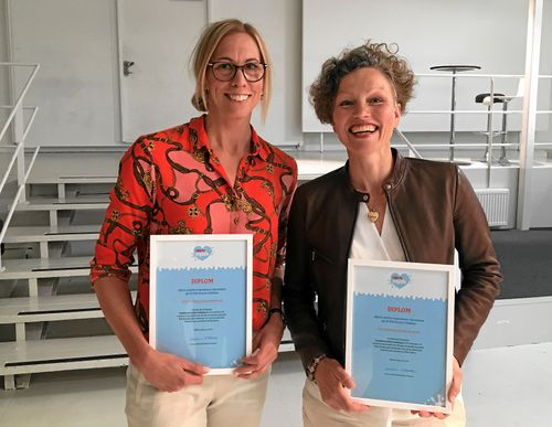 Julia Backlund och Tina Dahlberg är vinnare av Hjärta mjölks matpris. Foto: Joel Linderoth.