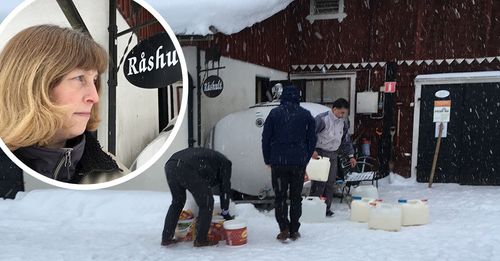 Tack vare mjölkbonden Ulrika Uhres genidrag lyckades gården i Småland rädda flera tusen liter mjölk.